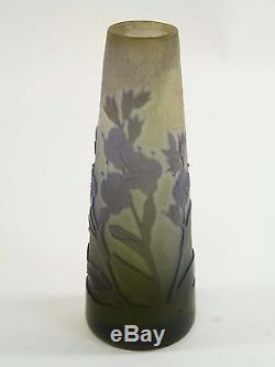 GALLE Glass Cameo with Flowers Miniature / Cabinet Vase 4