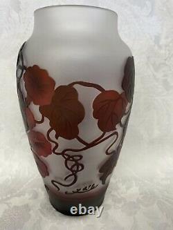 Galle Art Glass cameo art nouveau Vase Signed