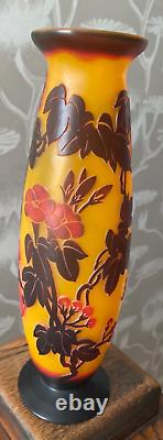 Galle Cameo Glass Vase Most Likely Reproduction Great Design Art Nouveau