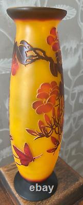 Galle Cameo Glass Vase Most Likely Reproduction Great Design Art Nouveau
