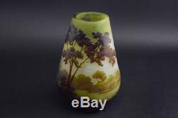 Galle Cameo glass landscape vase C1900