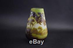 Galle Cameo glass landscape vase C1900