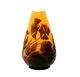 Galle France Cameo Acid Etched Orange Floral 2 Layer Art Glass Bud Vase c. 1900
