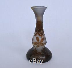Galle' Miniature Cameo Vase Lovely Subtle Coloring