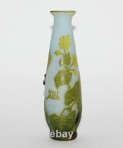 Galle Nancy Art Nouveau Dragonfly Cameo Replica Vase Luxury Art Glass Daum