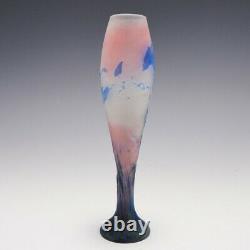 Galle Slender Cameo Baluster Vase With Morning Glory c1900