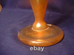 Gorgeous 1993 Steve Correia Gold Iridescent Cameo Glass 10 1/2 Vase
