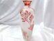 Gorgeous Kelsey Murphy / RPGB Cameo Sand Carved 12 Tall Pink Rose Vase