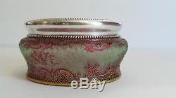 Honesdale Cameo Style Dresser / Powder Box, Sterling Silver Lid, c. 1900