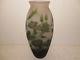 Huge 16Hx7W Authentic Green Arsall Vase with beautiful Green Vines Cameo Glass