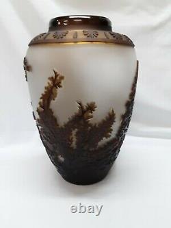 Kelsey Murphy Pilgrim Cameo Glass Sunset Giraffe 12 Vase Ltd Ed Signed/Dated
