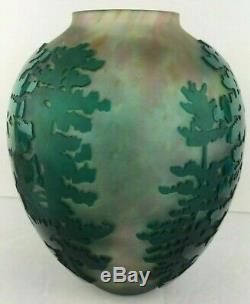 Kelsey Murphy Pilgrim Cameo Glass Trees 6.5 Vase with COA