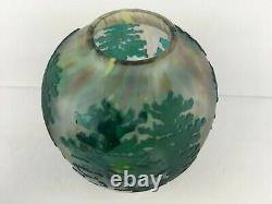 Kelsey Murphy Pilgrim Cameo Glass Trees 6.5 Vase with COA