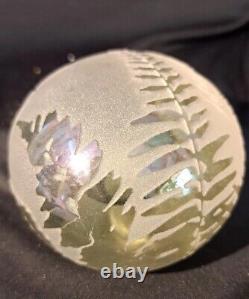 Kelsey Murphy/ Pilgrim Glass Cameo Sand Carved Paperweight