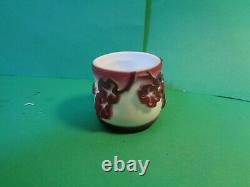 Kelsey Pilgrim Cameo Glass Cup, Signed Kelsey Pilgrim, 1 3/4 Tall (Used/EUC)
