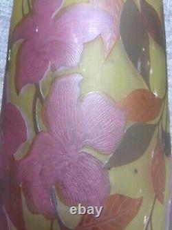 Large Cameo Art Glass Vase Sku115