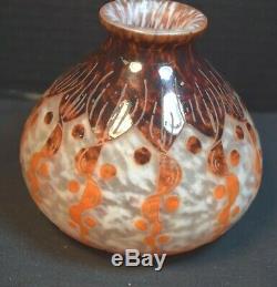 Le Verre Francais Art Deco Cameo Glass Vase