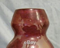 Legras 13 1/2 French Art Nouveau Cameo Glass Vase