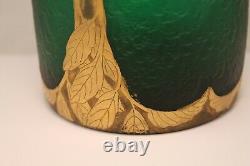 Legras Mont Joye Saint Denis Paris Cameo Emerald Art Glass Vase 15 circa 1900
