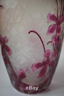 Legras Signed Cameo Art Glass Vase -ovington Ny, France
