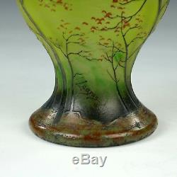 Legras, a cameo and enameled art nouveau vase