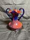 Loetz Red & Blue Cameo Glass Vase With Handles