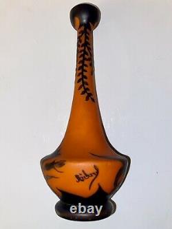 Loetz Richard Art Cameo Glass Vase 8.75H C-1910