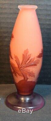 Lovely Galle Acid Etched Cameo Glass Vase