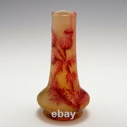 Miniature Daum Nancy Thistle Vase c1910