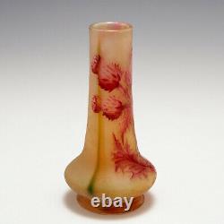 Miniature Daum Nancy Thistle Vase c1910