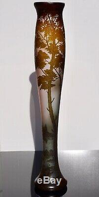 Monumental Loetz Richard Art Nouveau Cameo Glass Vase