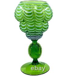 Nailsea Glass Compote Vase Cameo Jenny Lind Italian