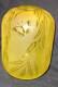 Nice Kelsey Murphy Pilgrim 7 1/2 yellow etched cameo glass vase-unique