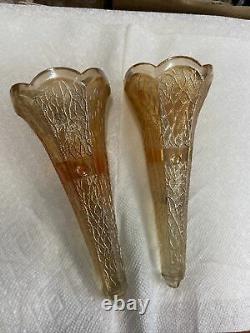 Original 1920 s- 1930s Vintage dash auto glass old Flower VASES Ford gm chevy