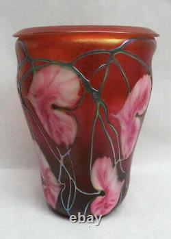 Outstanding John Lotton (1993) Signed Cameo Art Glass 11 Vase