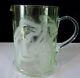 Pilgrim Cameo Glass Kelsey Murphy 8 pitcher with dancing nudes-Light green-signed