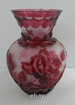 Pilgrim Cameo Glass by Chris Carpenter Bouquet of Love 2 layers 4 shades OOAK