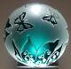 Pilgrim Cameo Kelsey Murphy Paperweight with Butterflies 2000, 3wx4h
