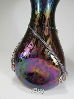 Probably Loetz iridescent cameo glass vase # D8891