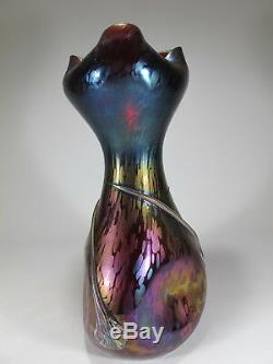 Probably Loetz iridescent cameo glass vase # D8891