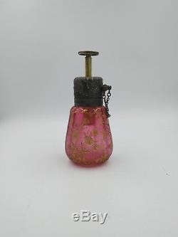 Rare Antique French Art Nouveau Cameo Glass Crystal Perfume Bottle Daum Baccarat