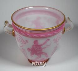 Rare Baccarat Pink Cameo Wine Cooler Circa 1870