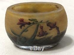Rare Daum Nancy Miniature Cameo Art Glass Vase 1 9/16 High