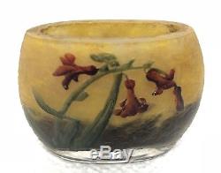 Rare Daum Nancy Miniature Cameo Art Glass Vase 1 9/16 High