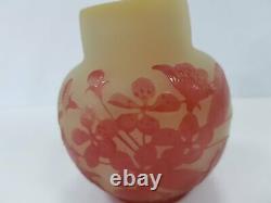 Rare French Emile Galle cameo glass vase