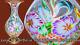 Rare Harrach Bohemian Big Overlay Cameo Cutback Vase Colorful Persian Florals
