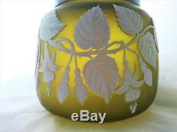 Rare Victorian Thomas Webb cameo glass biscuit barrel