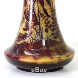 Rare and Important Monumental Emile Galle Cameo Glass Vase, France, Circa 1900