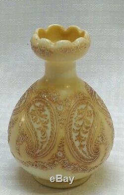 Rare signed Thomas Webb and Sons English cameo glass cabinet vase