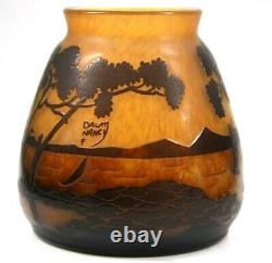 Reproduction Daum Nancy Glass Cameo Art Vase